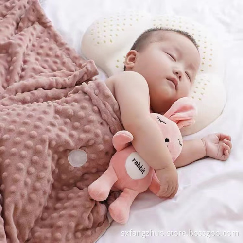 soft cozy and comfortable knitted minky baby blanket